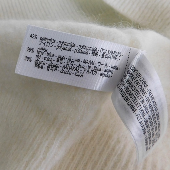 ZARA White Alpaca Wool Boxy Sleeveless Sweater Oyster White Knit Solid Large - Picture 13 of 16